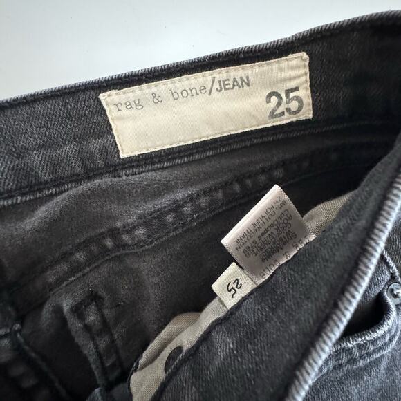 Rag‎ & Bone Jeans Rock Distressed Black Size 25 - Picture 3 of 8